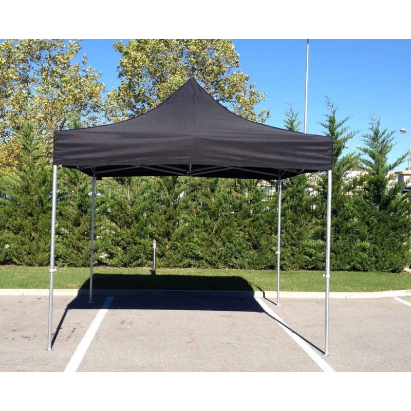 Tonnelle aluminium 3x3 m noire – Barnum pliant professionnel