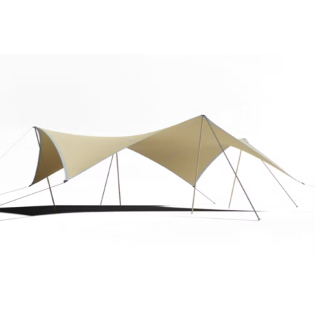 Grande voile Nomade sable 8,5 × 8,5 m – Tente stretch design