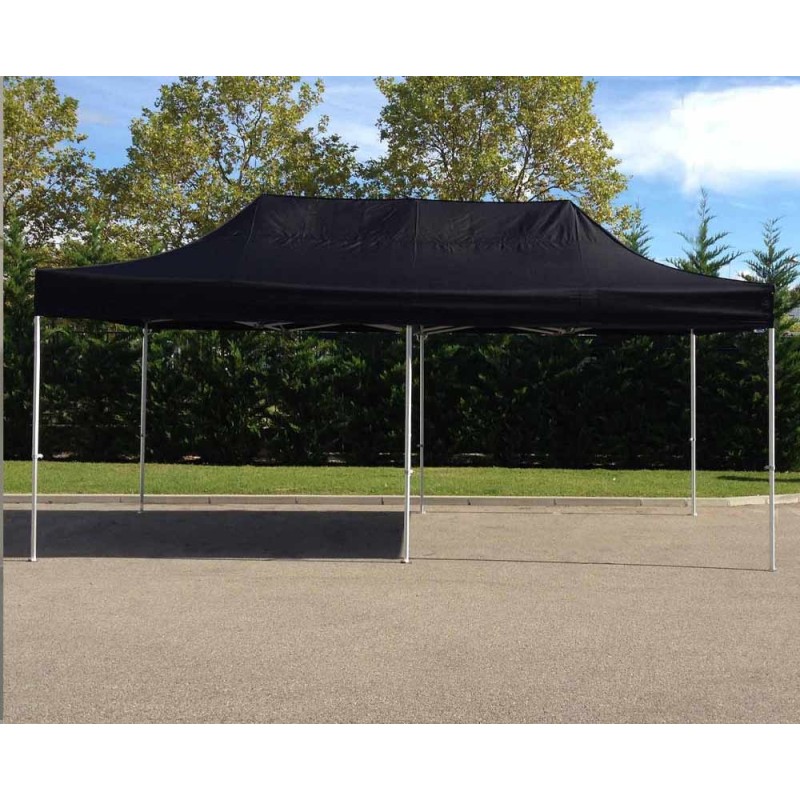Tonnelle aluminium 6x3 m noire – Barnum pliant professionnel